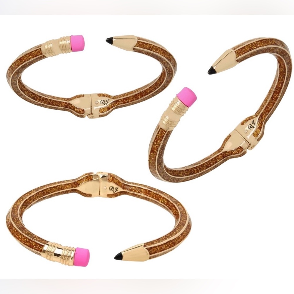 BETSEY JOHNSON Pencil Hinged Bangle, NIB - Picture 5 of 6